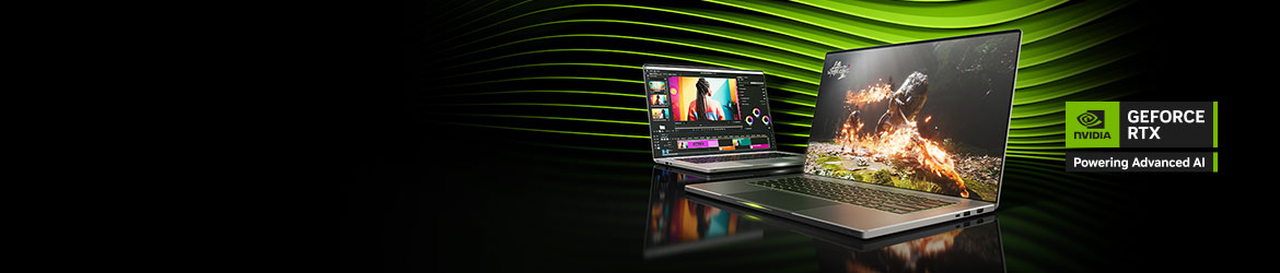 Game Changer Animés par NVIDIA Blackwell, les GPU d'ordinateurs portables GeForce RTX™ série 50 apportent des capacités qui changent la donne pour les joueurs et les créateurs.